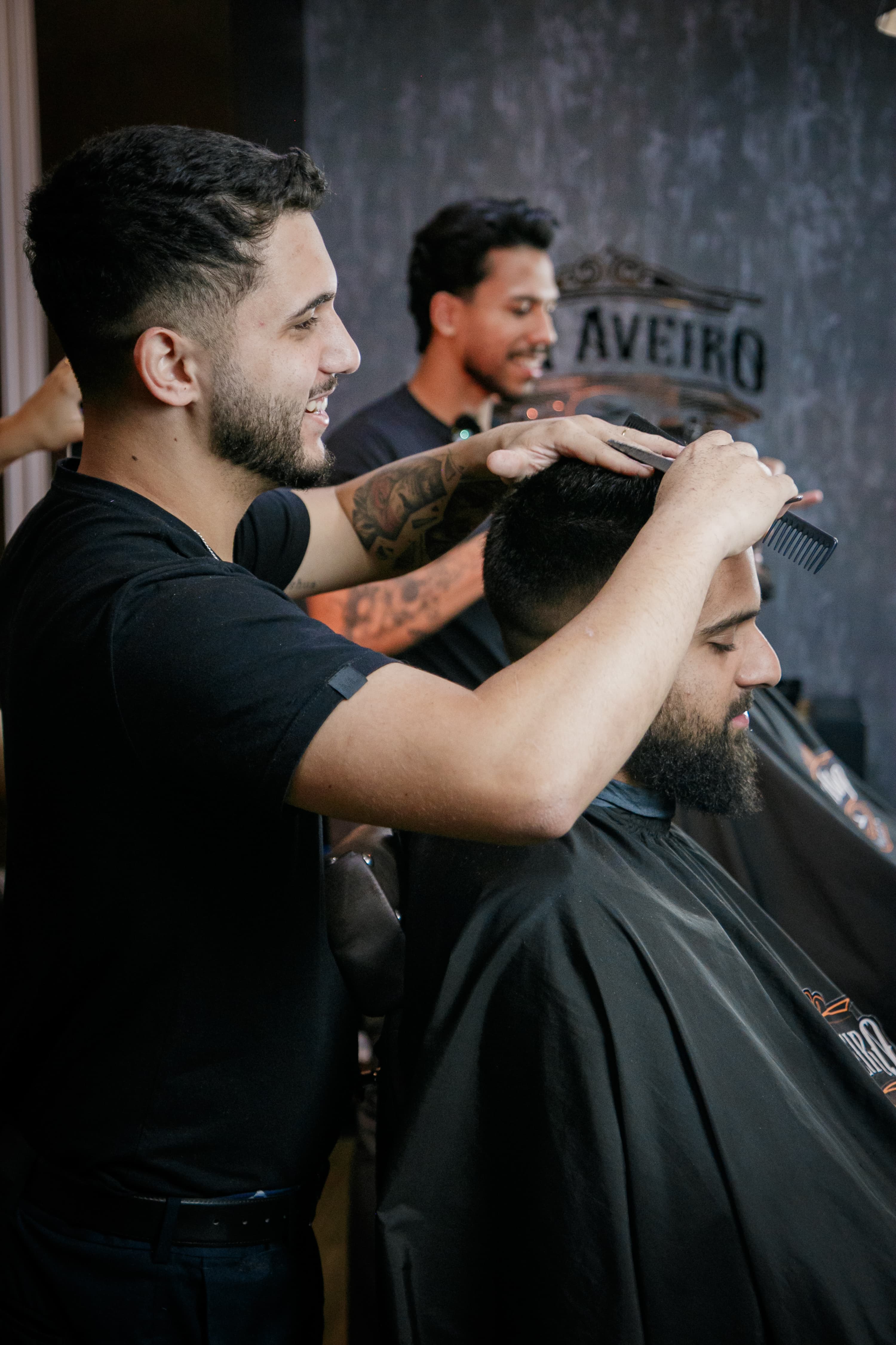 Recepção da barbearia
